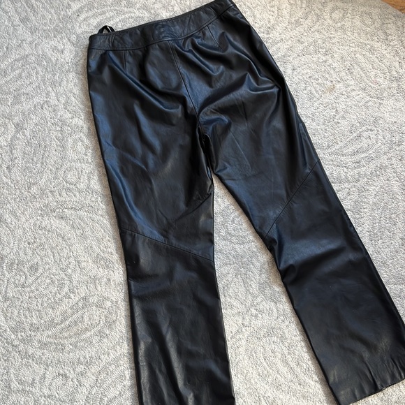 Vintage woman's Leather Pants Ralph Lauren Black Size 10 - Picture 9 of 9